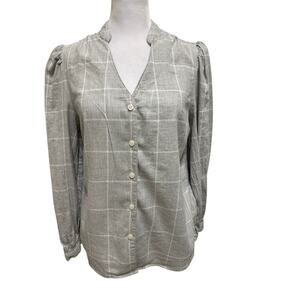 Untuckit Women’s Gray Plaid shirt Size Small